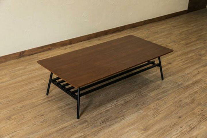 楽天市場】【時間指定不可】棚付き折れ脚テーブル Luster 120 OAK/WAL 