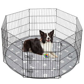 洗える ペットシーツ 丸型 八角形ペットサークルに最適 おしっこパッド 猫 犬用 多頭飼い ペット用 トイレ下敷きマット 速乾 脱臭 抗菌 滑り止め 大判サイズ（グレー　直径121cm 二枚セット）