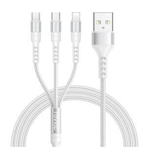 RAVIAD 3in1 �[�d�P�[�u�� USB �P�[�u�� 3A �}���[�d �[�d�R�[�h USB Type C �P�[�u�� Micro USB �P�[�u�� Phone �[�d�P�[�u�� 3�䓯�����d�\ Phone Android �^�C�vC Galaxy Kindle ���S�@��Ή� �����ϋv - 1.2M �V