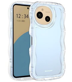 BENTOBEN AQUOS sense9 ケース クリア SH-53E | SHG14 | SH-M29 波型 うねうね かわいい 韓国 ソフト 超軽量 耐衝撃 指紋防止 ストラップホール付き 透明 おしゃれ ウェーブ カバー アクオスセンス9 スマホケース クリア