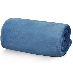 Hansleep 毛布 もうふ ひざ掛け 冬用 ひざかけ 膝掛け ブランケット ハーフケット マイクロファイバー 柔らかく肌触り 暖かい フランネル 洗える 静電防止 四季適用 (70x100,スモッグブルー)