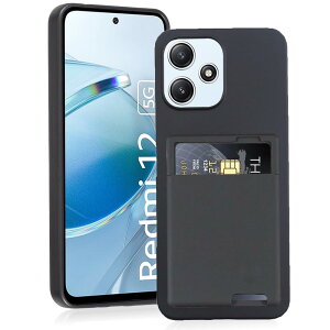 �y Agaiy �zRedmi 12 5G �Ή� �P�[�X �w�ʃJ�[�h���[ �ϏՌ� ���^ �y�ʁi�u���b�N�j ���b�h�~12 TPU�X�}�z�P�[�X �S�ʕی� ���ϖ� �}�b�g���� �X�g���b�v�z�[���t�� �g�ѕ֗� redmi125g �J�o�[ ��