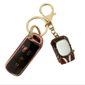 キーカバー キーホルダー適合ホンダ Nシリーズホンダ新型NBOXキーケース N-VAN JJ1/JJ2 N-WGN NONE N-BOX カスタム JF1-JF4キーカバー N-BOX SLASH スラッシュJF1/JF2 Nacalikeeyキーケース(ピンク)