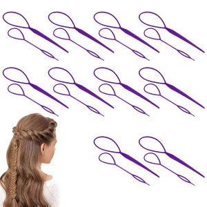 DELUXEFOX くるりんぱ スティック アレンジスティック (20個セット) オーディオファン ヘアアレンジスティック 多機能ヘアスティック お団子 髪造形 初心者 プロサロン 美容院 家庭用 業務用 大