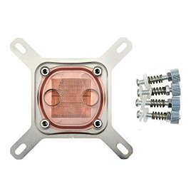 Mollytek cpu 水冷 ブロック 水冷 クーラー 銅ベー Itel AMD用ウォーターブロック 透明 4個水冷 フィッティング ネジ付き (透明)