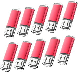 KOOTION USB������2G 10�Z�b�gUSB2.0 USB�t���b�V���������[ �L���b�v�� �X�g���b�v�z�[���t�� �t���b�V���h���C�u�i�ԐF�j