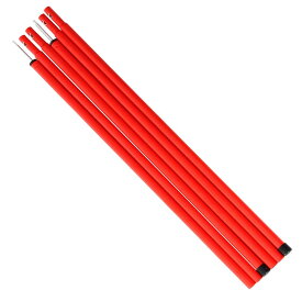 DOD(ディーオーディー) テント タープポール 2本セット ペグ＆ロープ＆収納袋付 レッド (約)直径1.5×長さ170cm XP-01R