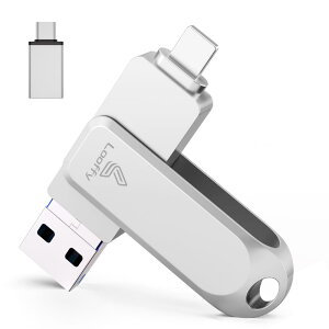 yAvsvz4in1 i PhoneΉ USB 128GB iPadΉ usb[ USB3.0  f[^ obNAbv iOS/USB/Type-C/Micro USB Ot usb ʐ^ۑ Phone/iPad/PC/Android/MacΉ ] Vo[ Phone 15 Pro /