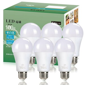 LEDd a26mm d100` F 12.3W 1580lm ʓd S^Cv °Lz F s Ή 6 (100W` F)