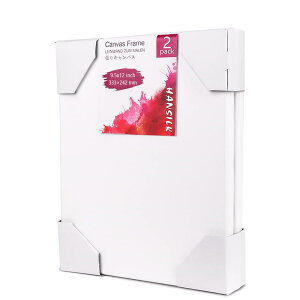 キャンバス F4 キャンバス 画材 333x242mm 2枚/セット 張りキャンバス 絵画ボード ライト木枠 木製フレーム 中目 油彩・アクリル兼用 化繊綿 絵画 描画 油絵 画布 工芸用品 部屋飾り 屋内インテ