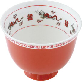 アルタ Artha おまち堂 ラーメシバチ 龍 (りゅう) 本格的な町中華 390g 食洗器対応 電子レンジ対応 磁器 赤 AR0604214
