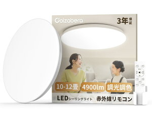 Coizabera LED�V�[�����O���C�g 10��-12�� 38W 4900lm ���P�x �������F ���d����铔 �V��Ɩ���� ���[��񂭃V�[�����O���C�g ���^ ������� �d�C �u���� Ceiling Light 10�� 12�� �ȃG�l �ڂɗD���� �Q