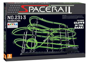 スペースレール(SPACE RAIL) 暗闇で光る 蓄光型 無限ループ スペースレール パズル 知育 脳トレ ジェットコースターのような未来的知育玩具 インテリアとしても存在感大 (231-3(レベル3))