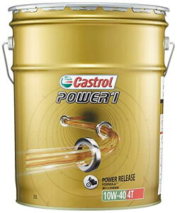 カストロール(Castrol) エンジンオイル POWER1 4T 10W-40 20L 二輪車4サイクルエンジン用部分合成油 MA2 Castrol