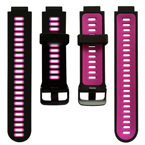 ガーミン用ベルト GARMIN交換用バンド Foreathlete/Forerunner 735XTJ 630J 620J 235J 230J 220J 735XTJ Approach S20/S5/S6 (black-pink)