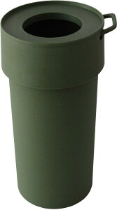 袋が隠れるゴミ箱 カーキ Lサイズ 10L way-be TAPTRASH(タップトラッシュ) 240037