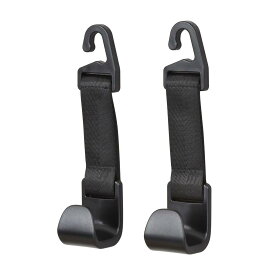 セイワ(SEIWA) 車内用品 ショートシートフック 2本入り IMP129 買い物フック 耐荷重7Kg ベルト長さ調整機能付き【.co.jp 限定】