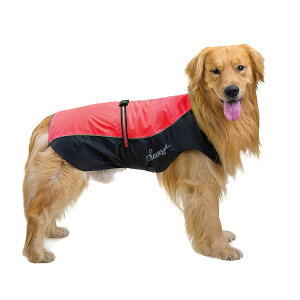 RANPHY 犬用 レインコート いぬ 中型犬 大型犬 反射 雨具 梅雨対策 犬用合羽 ジャンプスーツ ペット用 ドッグウエア 防水 汚れ防止 軽量 防水 犬用レーンコートポンチョ 雨散歩 お出かけ レッ
