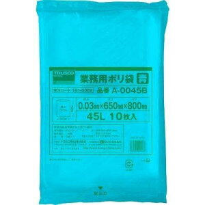 TRUSCO(トラスコ) 業務用ポリ袋 厚み0.03X45L 青 10枚入 A-0045B × 30袋 【ケース販売】