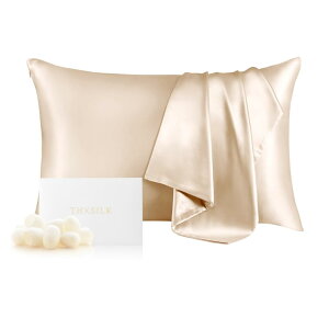THXSILK シルク 枕カバー 隠しジッパー 100%シルク 両面 最高グレード6A OEKO認証済み 洗える 良い通気性 静電気防止 防ダニ・抗菌 睡眠サポート 寝癖軽減 美髪・美肌 ギフト 四季適応 一枚 (35*50cm