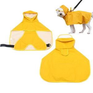 GIIPET-犬用レインコート 2WAYペット用レインコート 犬 猫 完全防水 速乾 犬ドッグカッパ ポンチョ 梅雨対策 透明帽子付き 着脱簡単 防水 防雪 防風 通気 軽量 マジックテープ サイズ調節可能