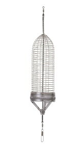 第一精工 コマセカゴ Wキャップ 80-M 04165 ブラック 80mm×160mm