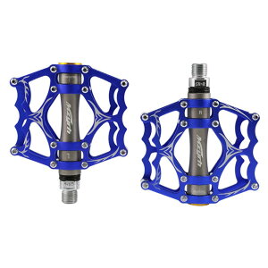 【Jpfashioning】自転車ペダル クロスバイクペダル 両面踏み 超軽量 アルミ合金 フラットペダル 3ベアリング 滑り止め釘 耐久性よい MTB ロードバイク2個セット