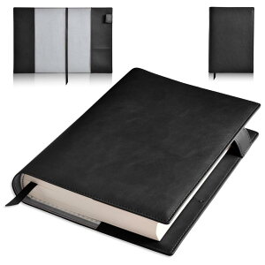 Tonriga ブックカバー A5 大きい 薄型 手帳カバー A5 防水 レザー ノートカバー しおり付き ペンクリップ付き カード収納口付き ブックカバー 上質感のある合皮の高級本ソフトカバー 軽量 おし