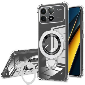 Xiaomi Poco X6 Pro �P�[�X MagSafe�Ή� �����O�t�� �X�^���h�@�\ TPU �V���I�~ POCO X6 PRO �J�o�[ ���@�\�X�^���h �����O �}�O�l�b�g���� �c�����Ή� �B�����[�� �ČRMIL�K�i �ϏՌ� ���^ ���y�� �S�ʕ�