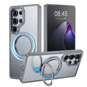 �y�ČRMIL�K�i�EMagsafe�Ή��zGalaxy S25 Ultra �p �P�[�X MagSafe�Ή� �����O 360°��]�X�^���h�@�\ �c�����Ή� ������ ���΂ݖh�~ ���C�����X�[�d �����Y�ی� �ϏՌ� �g�уJ�o�[ �M�����N�V�[S25 �E��