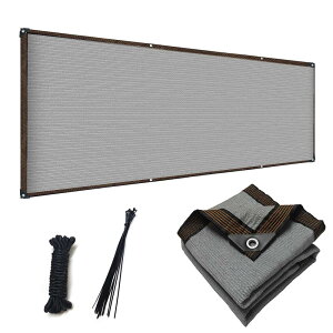 晨陽小店 ベランダ目隠し 遮光ネット プライバシー保護 日よけシェード ベランダ 庭 目隠しシート 厚みを増した 高密度ポリエチレン 通気性があり 幅0.8M、0.9M、1M、長さ1.8M、2.5、3M、3.6M、4M