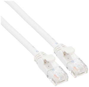 �G���R�� LAN�P�[�u�� CAT6A 1m �ܐ܂�h�~�R�l�N�^ ���炩 �z���C�g LD-GPAYC/WH1