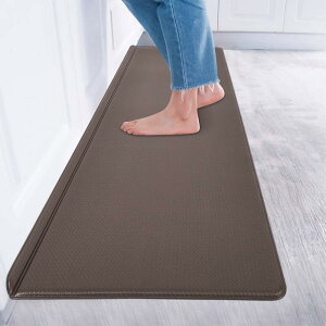 Baibu Home �L�b�`���}�b�g L���܂�ڕt�� �@���� �䏊�}�b�g 8mm �ᔽ���N�b�V���� 44x240cm ����~�� �͂��� PVC �|�������r�j�[ �� ������� �����O �u���E�� ���n