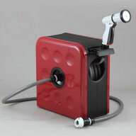 三洋化成 スタイリッシュ コンパクト リール「S-BOX」ホースサイズ 20m (ブラウン・レッド・ブルー) おし…