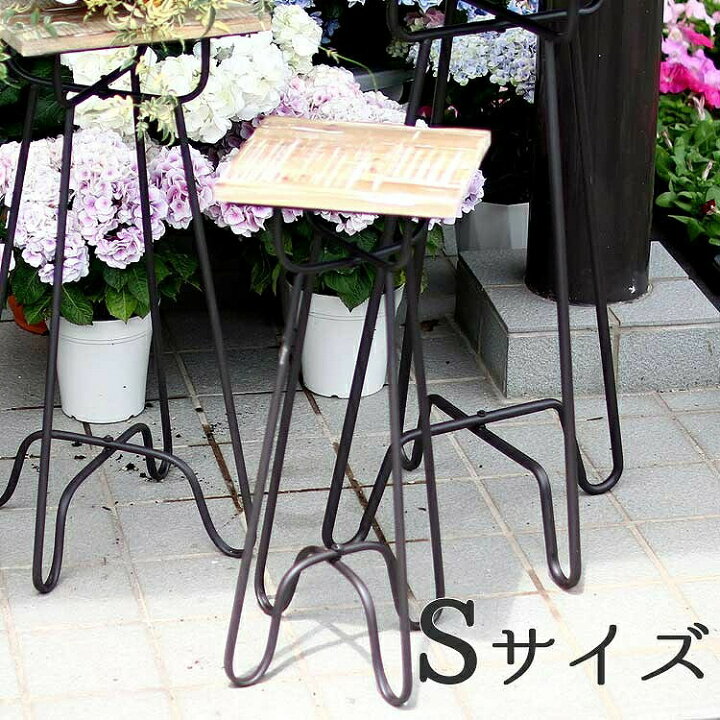 楽天市場 フラワースタンド 屋外 Sサイズ フラワースタンド 花台 Ju 519s 簡易組み立て式 アイアン製 アイアン 玄関先 おしゃれ 花台 ナチュラル ウッドダメージ加工 エイジング加工 花うるる 花でうるおう毎日