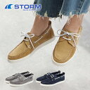 【数量限定】STORM ストーム デッキシューズ 【B2385 TIGRE】 本革 モカシン ローファー スエード ラバーソール ホワ…
