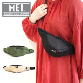 【新規取扱】MEI メイ【000-233005】【MINI BODY BAG】 ボディバッグ ウエストポーチ ミニバッグ ミニショルダー ポシェット 肩掛け 斜めがけ スポーツ ポケット 黒 ブラック ベージュ カーキ 【送料無料】