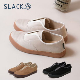 SLACK FOOTWEAR スラックフットウェア【AMALE】 ローカット スリッポン レザー エラスティックスニーカー レディース 春 夏 ブラック グレー ベージュ