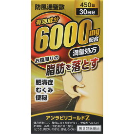 【6/4 20:00～6/11 1:59限定！エントリーでポイント5倍】【第2類医薬品】阪本漢法製薬 防風通聖散 アンラビリゴールドZ 450錠 (4987076405303)