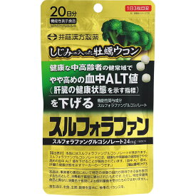 【機能性表示食品】井藤漢方製薬 しじみの入った牡蠣ウコン スルフォラファン 20日分 60粒 (4987645401286)【メール便発送】