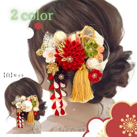 【★マラソン5〜20%OFF★】髪飾り 浴衣 赤 ピンク パール【晴】つまみ細工 成人式 結婚式 卒業式 振袖 袴 白無垢 NO色打掛 NODOKA 伝統的 赤 白 緑 紫 タッセル 金 さがり 揺れるかざり 和風 水引 組紐リボン 和玉 かすみ草 マム 和装 特別 記念日 撮影 深紅 白金