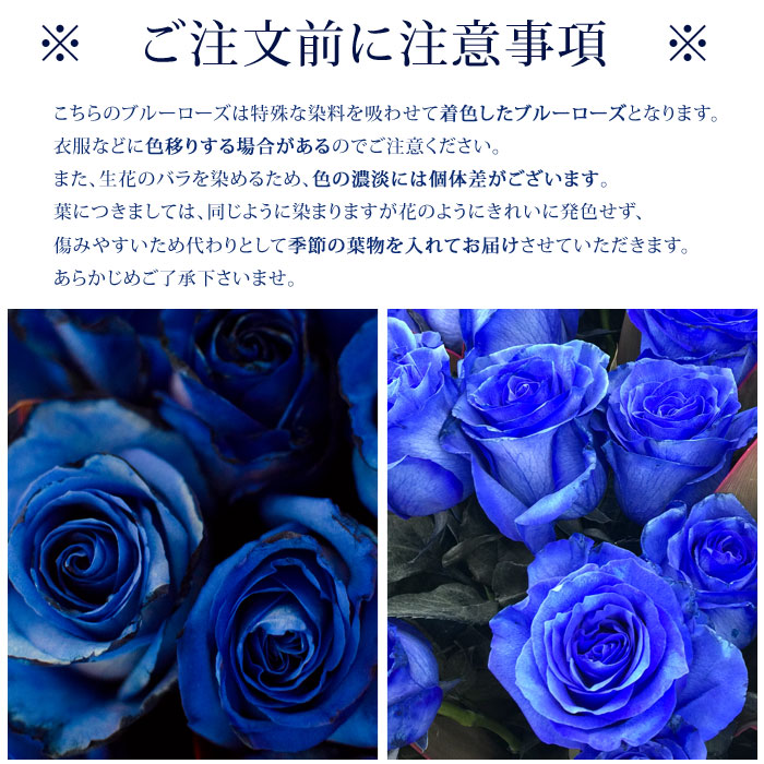 楽天市場】青バラの花束10本以上から40本まででお好きな本数でお作り