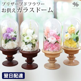 翌日配達 お供え 花 プリザーブドフラワー 仏花 ガラスドーム S 枯れない アレンジメント ドーム 仏壇用 仏壇 お悔やみ 供花 お供え花 ギフト おしゃれ 法事 お供え物 贈り物 一周忌 ブリザードフラワー ドーム型 命日 四十九日 亡くなった 故人 お盆 新盆 初盆