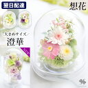 翌日配達 仏花 プリザーブドフラワー 仏壇用 お供え 花 枯れない ドーム 「想花・慈音」 供花 アレンジメント 四十九…