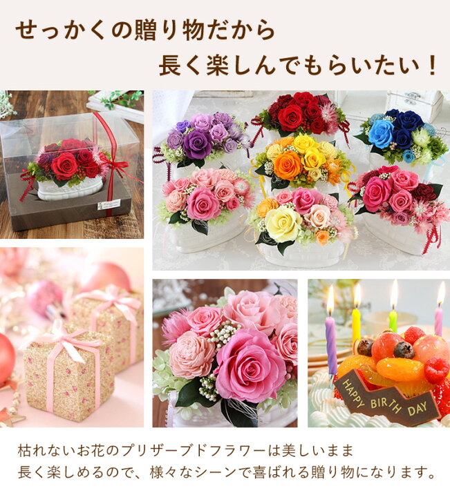 楽天市場 あす楽14時まで受付 プリザーブドフラワー Panier パニエ ケース入り バラ アレンジメント 花 誕生日 プレゼント 女性 母 祖母 女友達 ブリザードフラワー ギフト 結婚祝い 結婚記念日 妻 開店祝い 退職祝い 送別会 還暦祝い お誕生日 お花 古希 喜寿 米寿 祝い