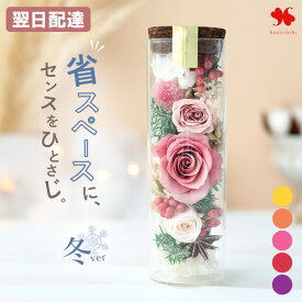 翌日配達 プリザーブドフラワー ボトルフラワー バラ プレゼント 女性 花 お花 誕生日 お誕生日 結婚祝い 結婚記念日 デスク ブリザードフラワー ギフト 枯れない おしゃれ ガラス 女友達 妻 母 送別 産休 退職祝い 開店祝い 冬ギフト お歳暮 クリスマス お正月