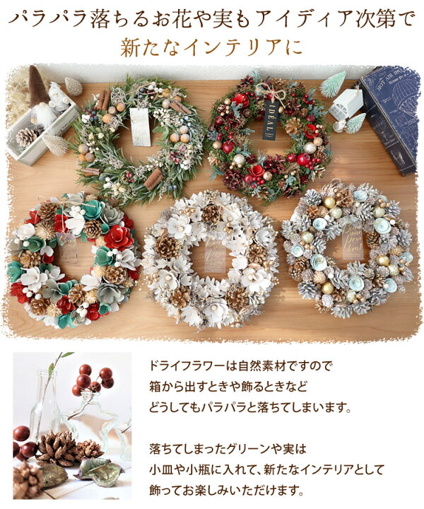 楽天市場】翌日配達 送料無料 クリスマスリース 全17種 ALL 新作  