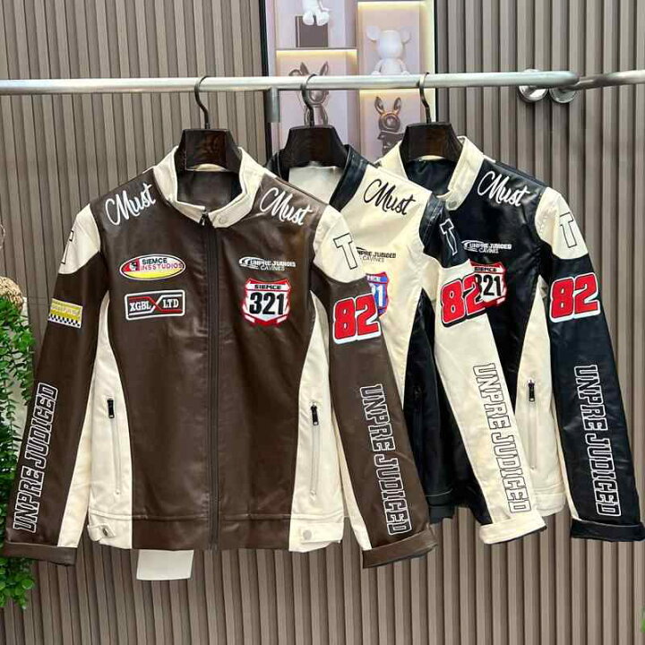 楽天市場】レザージャケット PU 革ジャン ライダースジャケット 