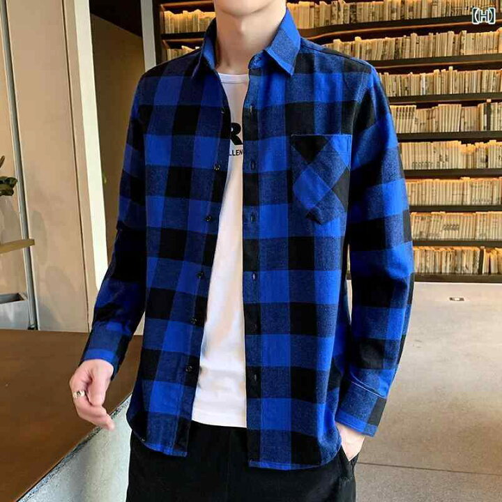 楽天市場】ネルシャツ メンズ チェック柄 長袖 シャツ カラー 男性 服 