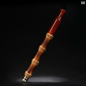 キセル 喫煙パイプ タバコ おしゃれ レトロ 真鍮 煙管 赤瑪瑙 炭化竹 フィルター タバコホルダー メンズ 乾燥 プレゼント エレガント 高級感 アンティーク 伝統的